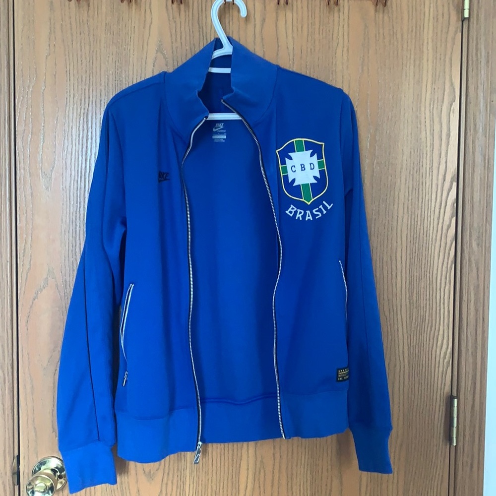 Blue Nike soccer jacket